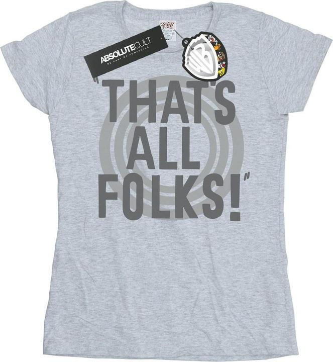 Produktbild Looney Tunes That's All Folks Text TShirt (M)