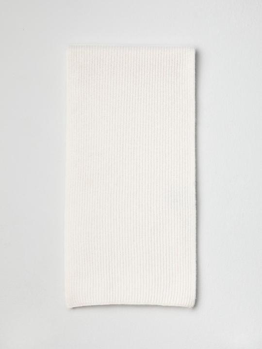 Actual product image Furnari 100% cashmere scarf in subtle ice white