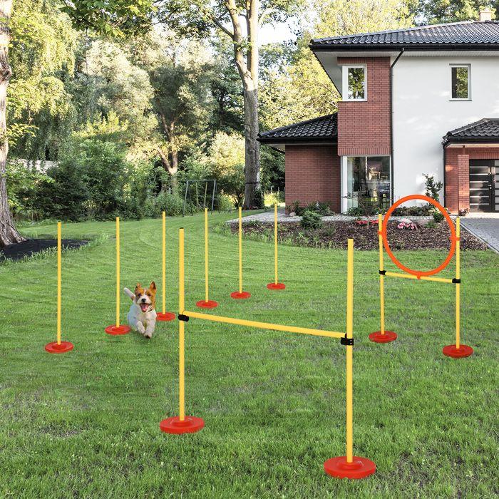 Image du produit Swisshandel24 Kit d'entraînement Agility pour chiens 3 en 1 jaune (Agility)