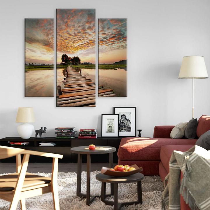 Actual product image Trenddeko To the other Side (3-part) (30 x 80 cm, 40 x 100 cm)
