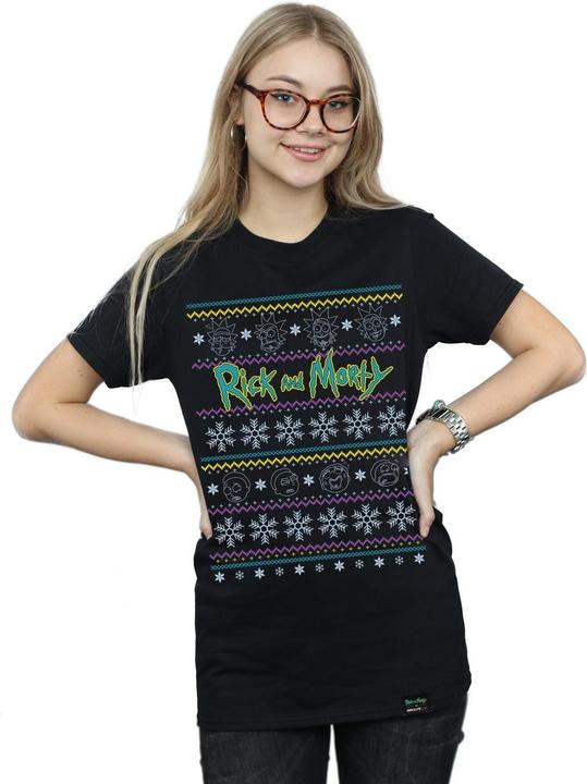 Produktbild Rick And Morty Christmas Faces TShirt (XL)
