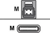 Actual product image Unitek C14096BK USB-C to USB-B 3.0 Printer Cable 2m (2 m, USB 3.0)