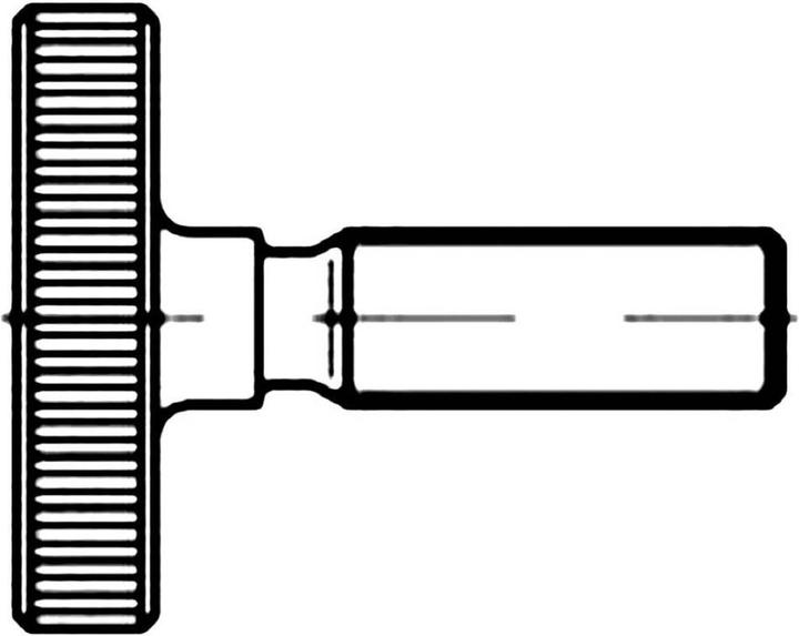 Toolcraft Rändelschrauben M4 12 mm Stahl (50 Schrauben pro Stück)
