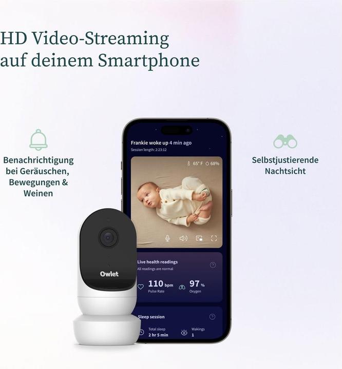 Produktbild Owlet Cam 2 (Babyphone mit Kamera, 30 m)