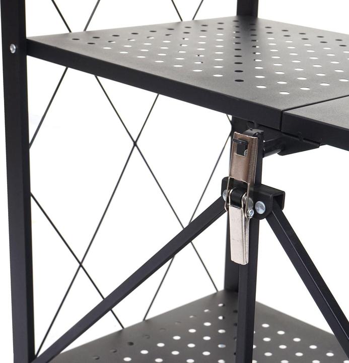 Produktbild Swisshandel24 Regal HWC-J85, Standregal Wohnregal, faltbar/klappbar Stahl schwarz, 4 Ebenen (126 x 71 x 36 cm)