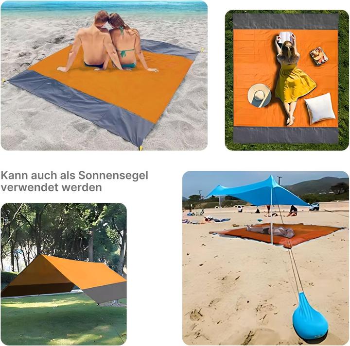 Image du produit Hermex Tapis de plage Drap de plage Couverture de pique-nique Couverture de plage sans sable Drap de bain