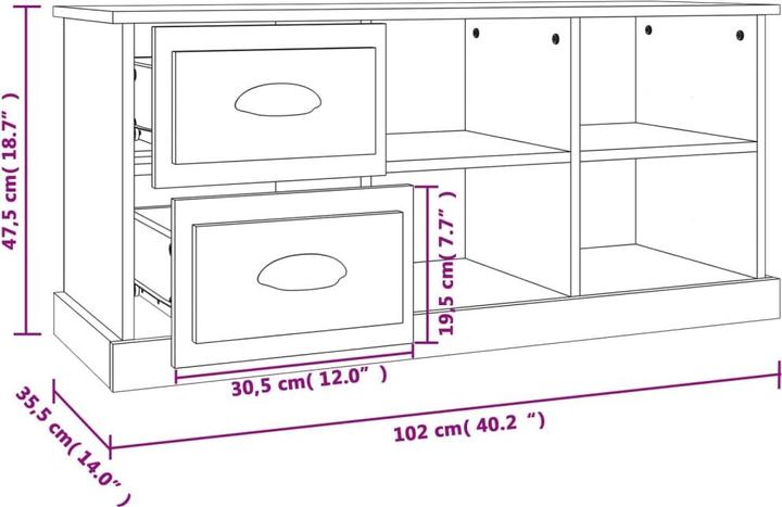 Actual product image VidaXL Adele (102 x 35.5 x 47.5 cm)