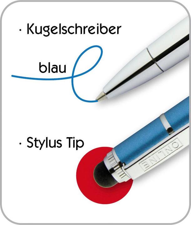 Actual product image Online PICCOLO twist ballpoint pen (Blue, 3 x)