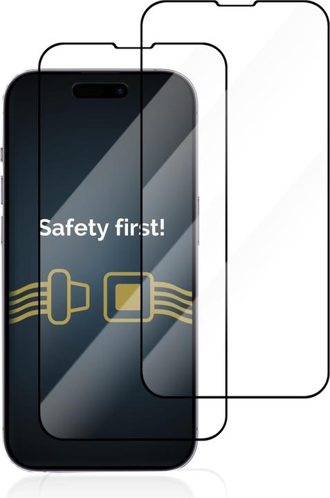Immagine prodotto Savvies Protezione dello schermo in vetro blindato a schermo intero (2 Pezzo/i, Apple iPhone 14 Pro)