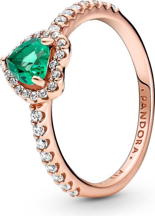 Pandora 14k Rose Gold Sparkling Heart Ring
