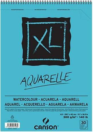 Image du produit Canson Bloc d'aquarelle (A3, Blanc, Couverture souple)