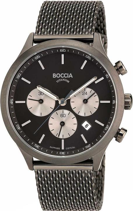 Immagine prodotto Boccia 3750-06 Orologio da uomo Cronografo in titanio 41mm 5ATM (Cronografo, 41 mm)