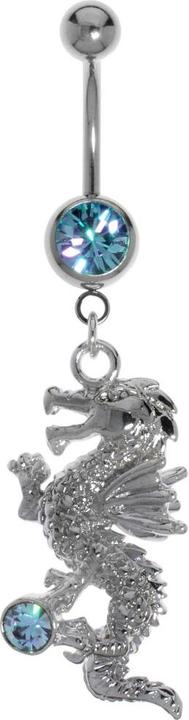 Bijouteria Bauchpiercing (Chirurgenstahl 316L, Kristall, Messing rhodiniert)
