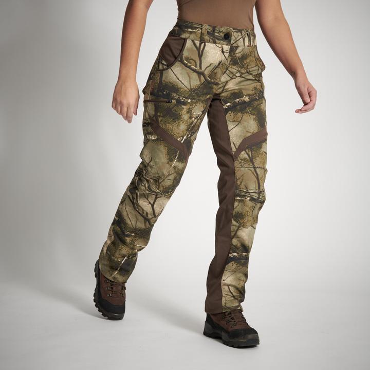 Produktbild Solognac Jagdhose 500 Damen geräuscharm atmungsaktiv Camouflage (42)