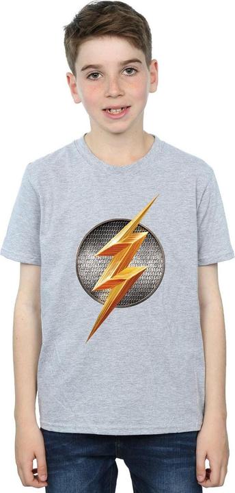 Actual product image Boys Justice League Movie Flash Emblem T-Shirt (140, 146)