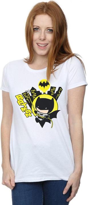 Actual product image Womens/Ladies Chibi Batman Swinging Cotton T-Shirt (S)