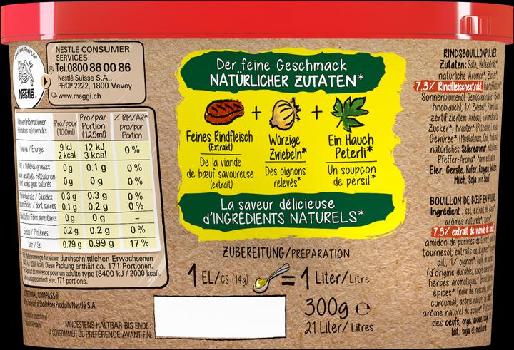 Produktbild Maggi Natural Bouillon Rind Pulver