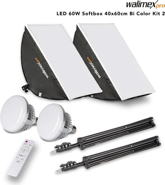 Produktbild Walimex pro 60W Softbox Bi Color Kit 2 (Softbox)