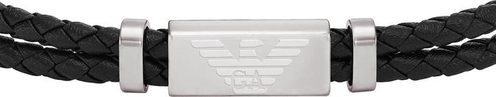 Actual product image Emporio Armani Armband EAGLE LOGO (21.50 cm, Stainless steel, Leather)
