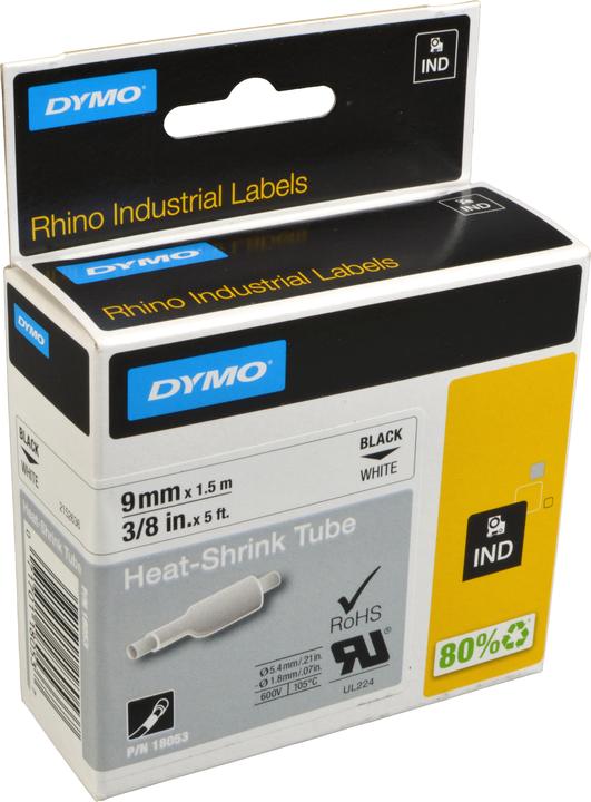 Actual product image Dymo Rhino heat shrink tubing (0.90 cm, White)