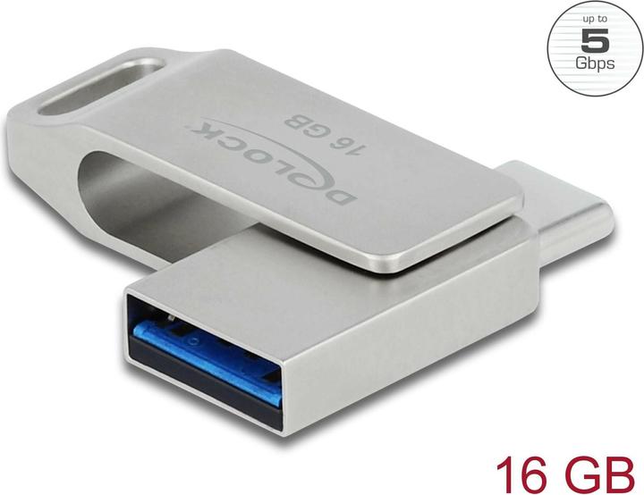 Delock USB-Flash-Laufwerk (16 GB, USB-A, USB-C, USB 3.2)