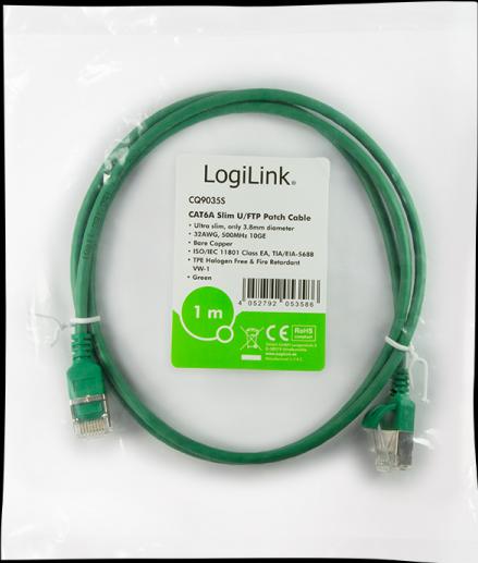 Productafbeelding LogiLink Netwerkkabel (STP, CAT6a, 0.50 m)