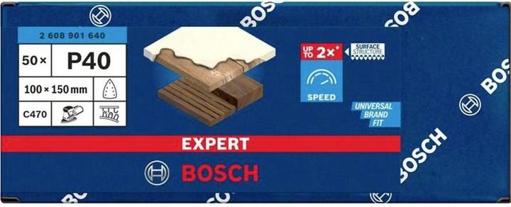 Actual product image Bosch Professional Zubehör Accessories 2608901640 Sandpaper for multi-sander grit 40 (L x (G40)