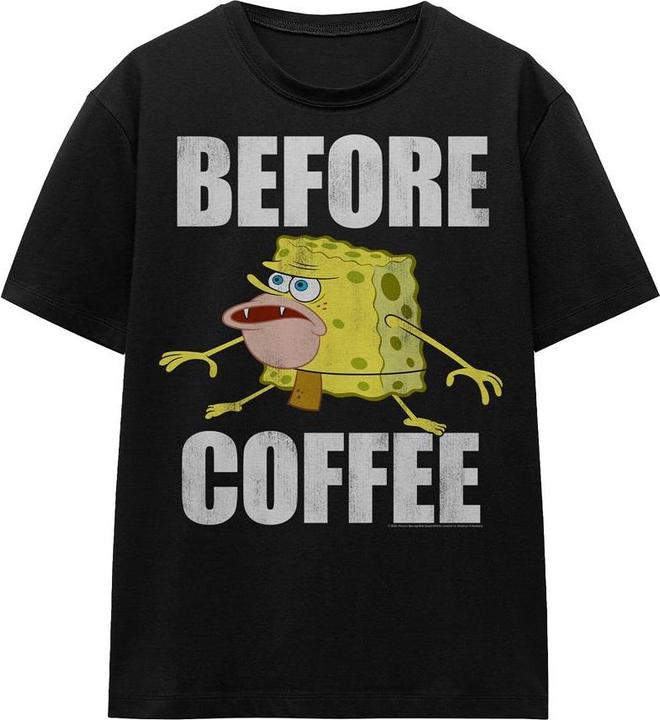 Produktbild Spongebob Squarepants Before Coffee Meme TShirt (M)