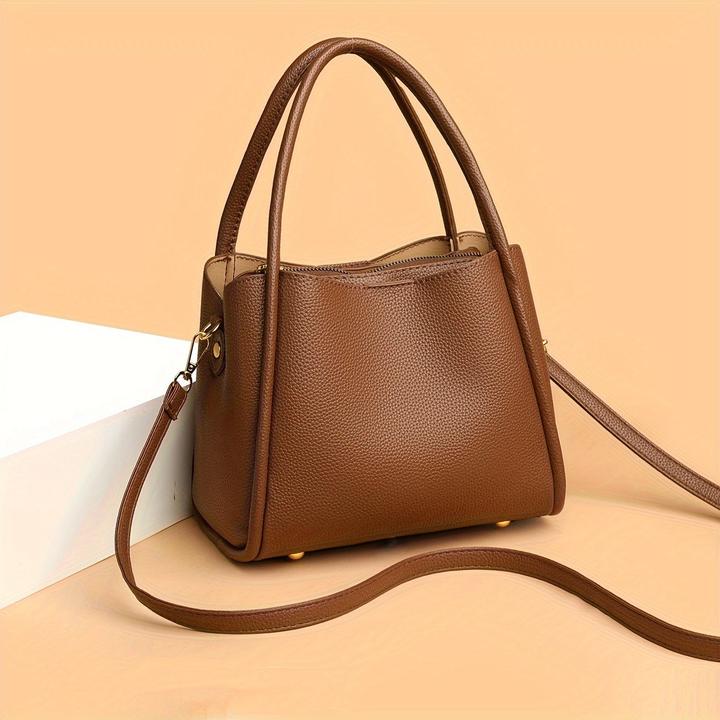 Only-Bags.Store Chic Solid Color Bucket Bag - Vielseitige Crossbody & Schulter Handtasche mit verstellbarem Riemen