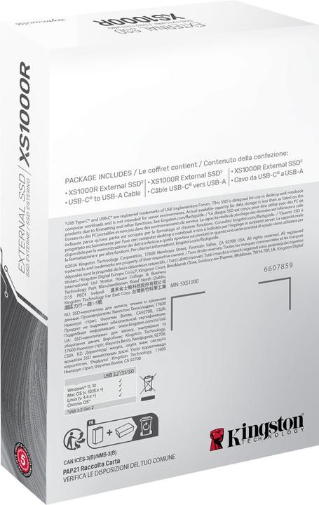 Produktbild Kingston XS1000 Red (1000 GB)