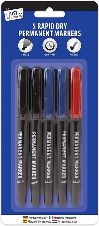 Produktbild Tallon PermanentMarker 5erPack (Schwarz/blau/rot, 5 x)