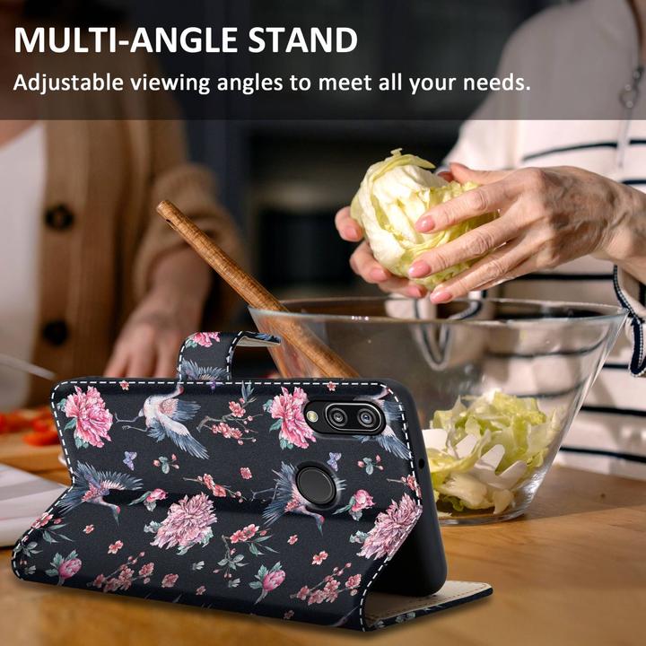 Produktbild Cadorabo Book Hülle mit Print (Huawei Nova 3E)