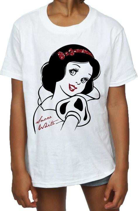 Actual product image Snow White Girls Glitter T-Shirt (116)