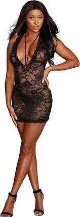 Productafbeelding Dreamgirl Kanten chemise met geschulpte rand (M)