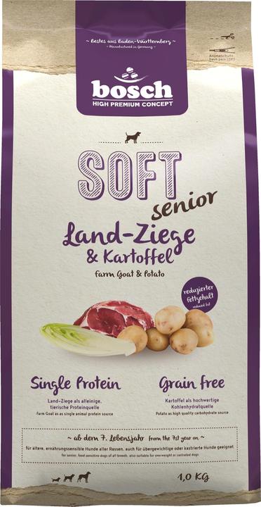 Produktbild Bosch Petfood Plus Senior Ziege & Kartoffel 1 kg (Senior, 1 Stk., 1000 g)