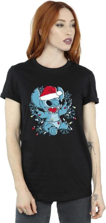 Immagine prodotto Disney Lilo And Stitch Christmas Lights Sketch Maglietta Ampia Donna (S)