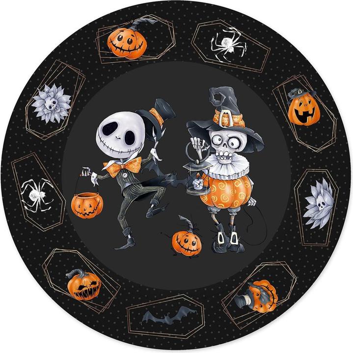 Immagine prodotto Braun + Company Stoviglie monouso Happy Halloween Scheletro Ø 23 cm, 10 pezzi (10 x)