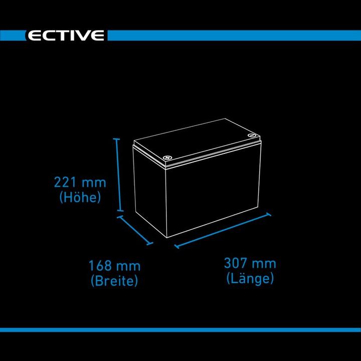 Immagine prodotto Ective LC 80L 12V LiFePO4 Batteria di alimentazione al litio 80Ah (12 V, 80 Ah)