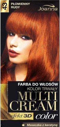 Actual product image Joanna Multi Cream Colour Hair Dye 43 Flame Redhead (Flame Redhead)