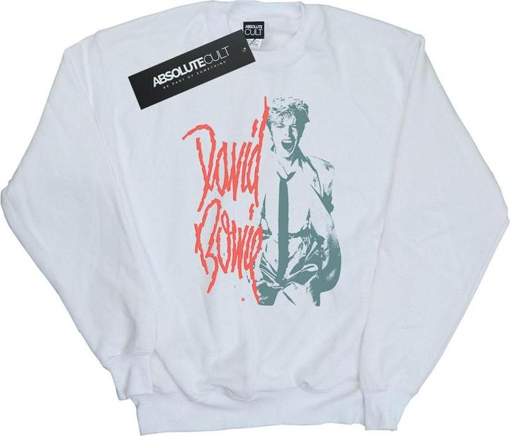 Actual product image David Bowie Mens Mono Shout Sweatshirt (S)
