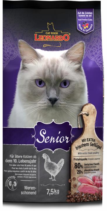 Actual product image Leonardo Cat Food Senior Poultry Cat (Senior, 1 pcs., 7500 g)