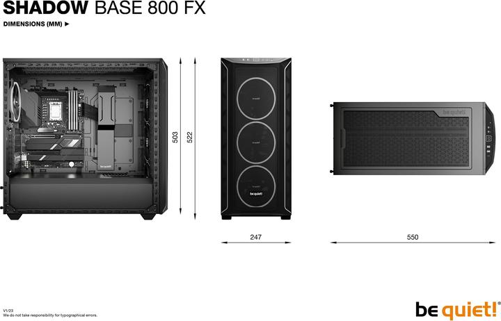Produktbild be quiet! Shadow Base 800 FX (ATX, Mini-ITX, mATX, E-ATX)