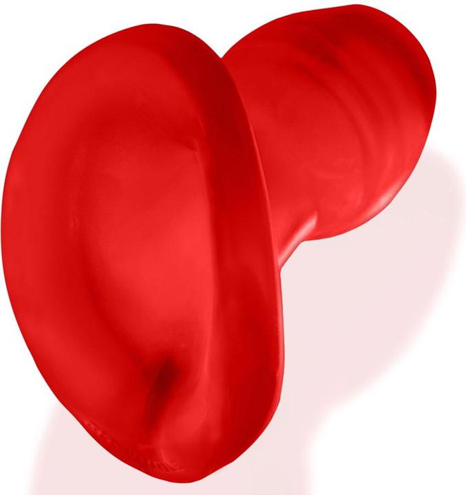 Actual product image Oxballs Glowhole-1 Hollow Buttplug with Led Insert Red Morph Small