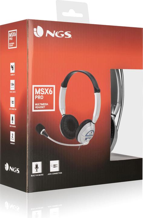 Image du produit NGS MSX6 PRO Casque d'écoute filaire Bandeau Calls/Music Noir (Filaire)