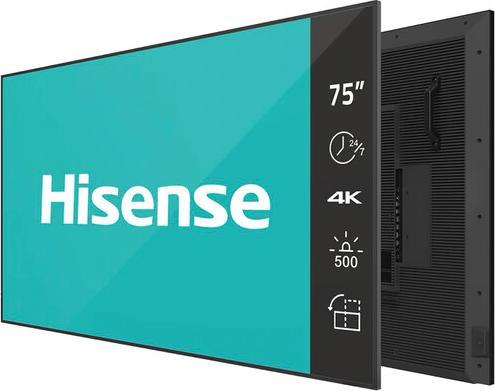 Image du produit Hisense Écran de signalisation 75DM66D 75", 24/7, UHD, 500cd/m², 25% Haze (3840 x 2160 pixels, 75")
