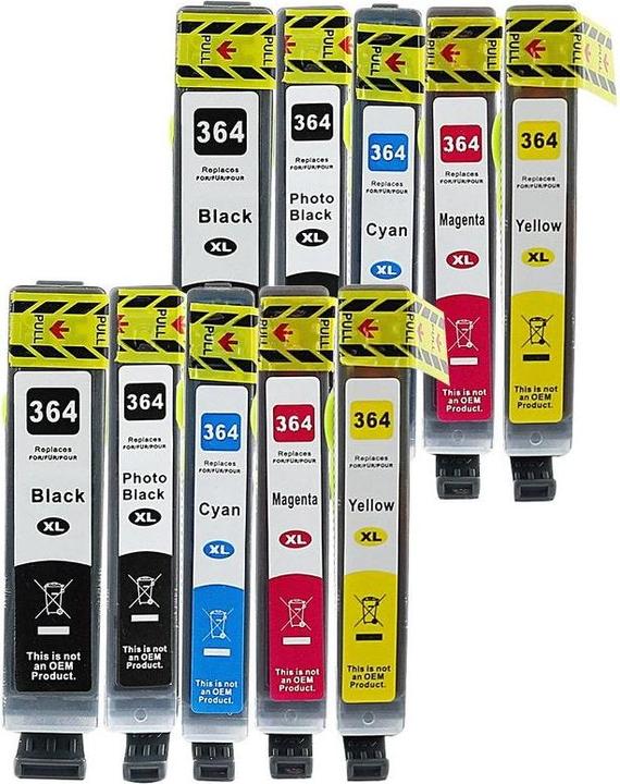Image du produit Hermex Compatible HP PhotoSmart Plus B 209 b Cartouches d'impression 10 pièces (M, Y, C, CF, PBK)