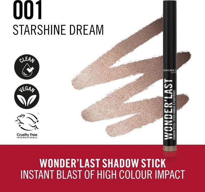 Actual product image Rimmel London Wonder'Last Shadow Stick 001 Starshine Dream 1.64g (001 Starshine Dream)