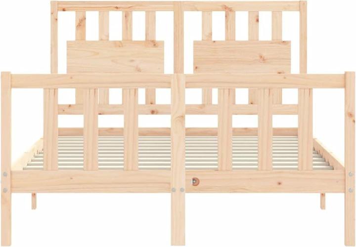 Produktbild VidaXL Massivholzbett mit Kopfteil 140x200 cm (140 x 200 cm)