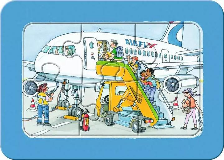 Produktbild Ravensburger Kinderpuzzle - 12004039 Unterwegs mit Bus, Bahn und Flugzeug - my first puzzle mit 3x6 (18 Teile)