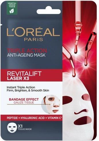 L'Oréal Paris L ÌOréal - Revitalift Laser X3 Cream-Mask - Masque visage anti-âge triple effet - 28.0g